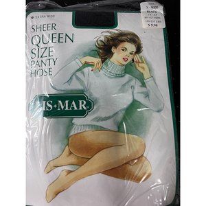 Vintage Liz-Mar Pantyhose Color: BLACK Queen Size: One Size Fits 1X - 4 X, 160-2